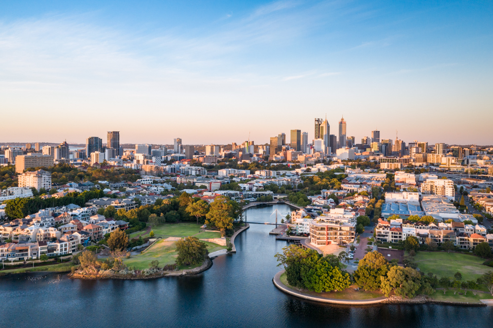 East Perth cove aerial landscape