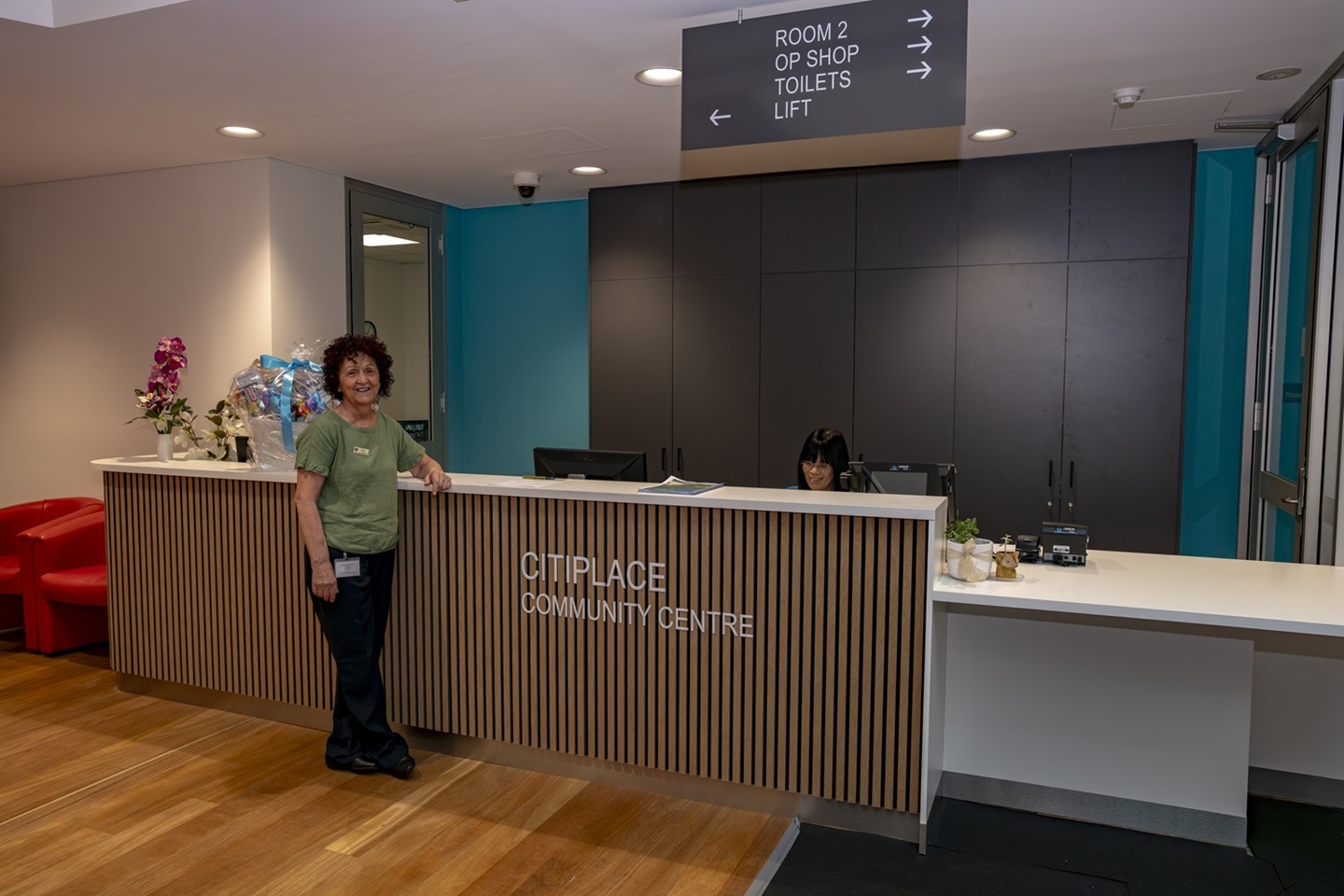 Citiplace team members in the refurbished reception area