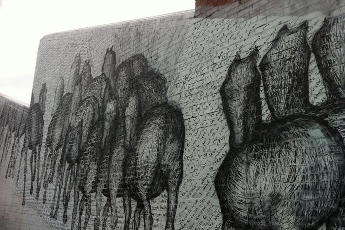 Border Crossing mural near Roe Street