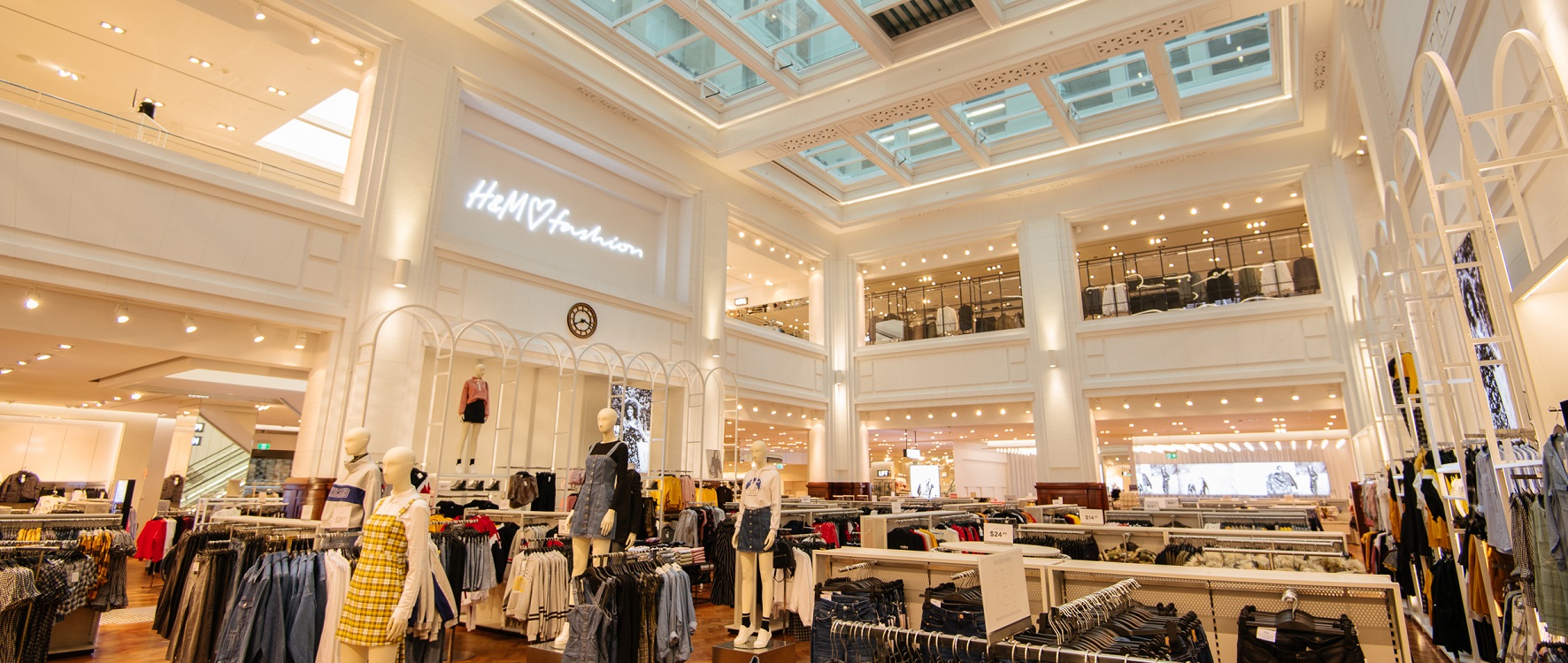 Inside one of Perth City’s shopping destinations, H&M