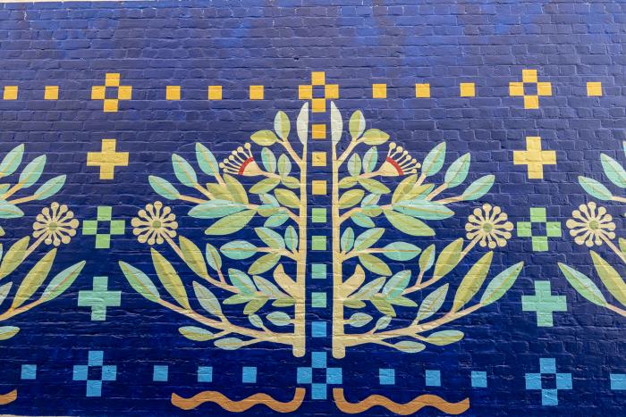 Tree Festival mural in Pier Street