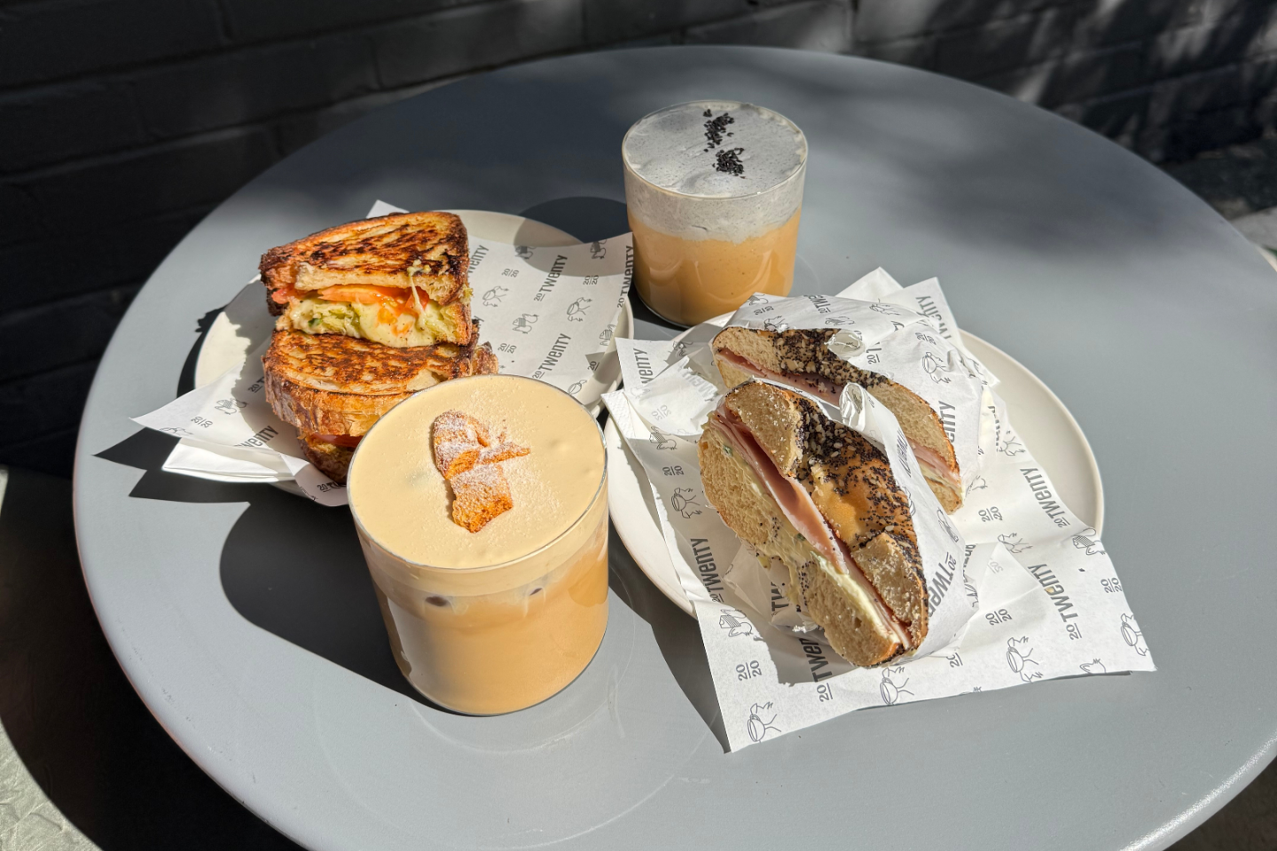 Bagels and coffee at 20 Twenty Cafe