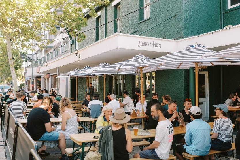 Beer garden at Johnny Fox's
