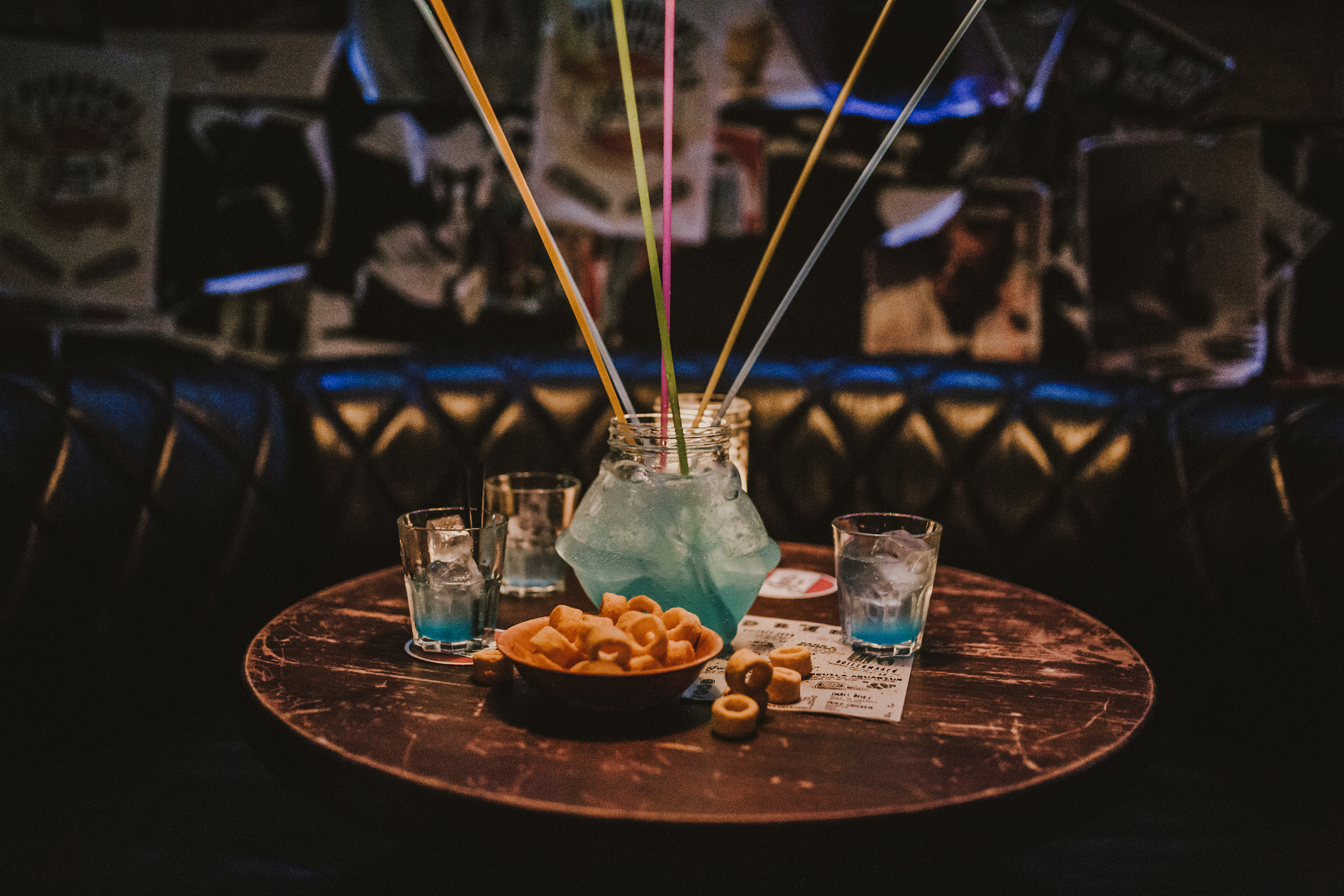 Fishbowl cocktail at Joe's Juice Joint