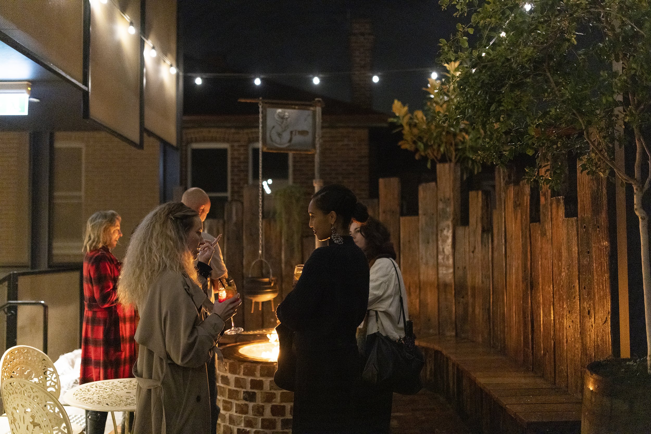 Fire pit at Fallow