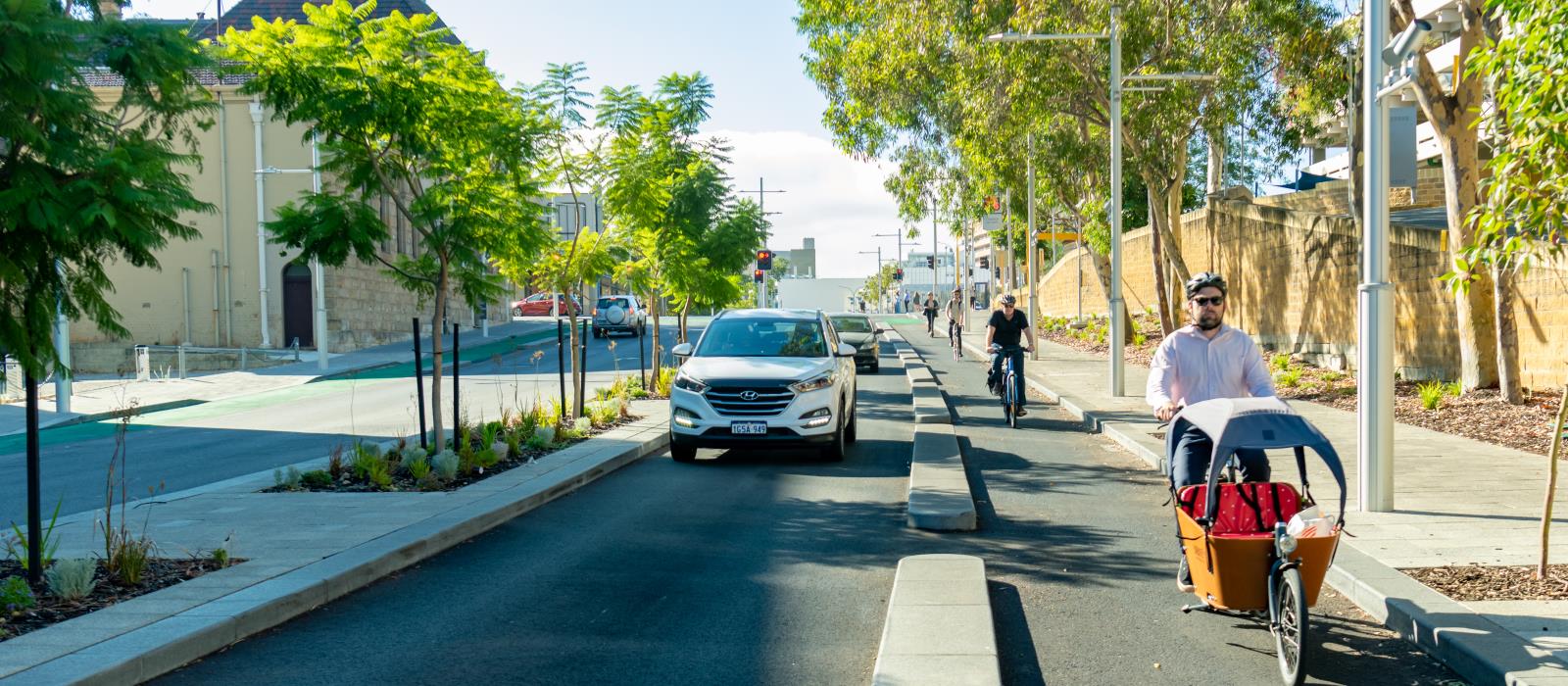 Bike path in Roe Street Northbridge