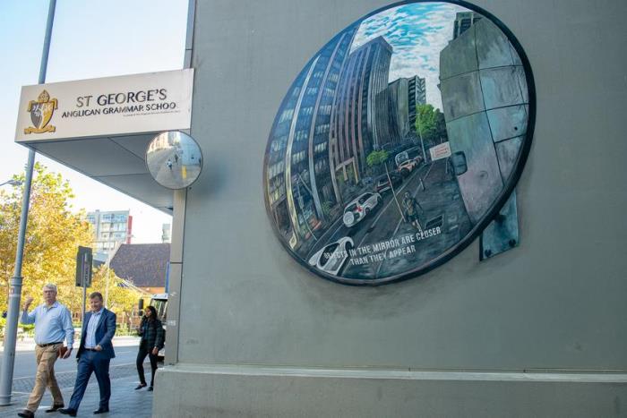 Mural on William Street Reflective Visions by Paul Caporn